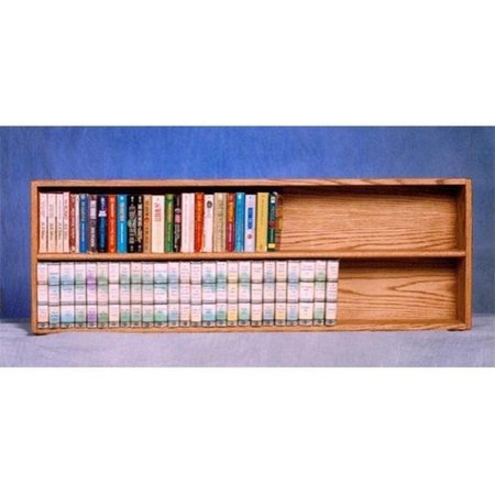 WOOD SHED Wood Shed 208-4 W Solid Oak Wall or Shelf Mount DVD-VHS tape-Book Cabinet 208-4 W